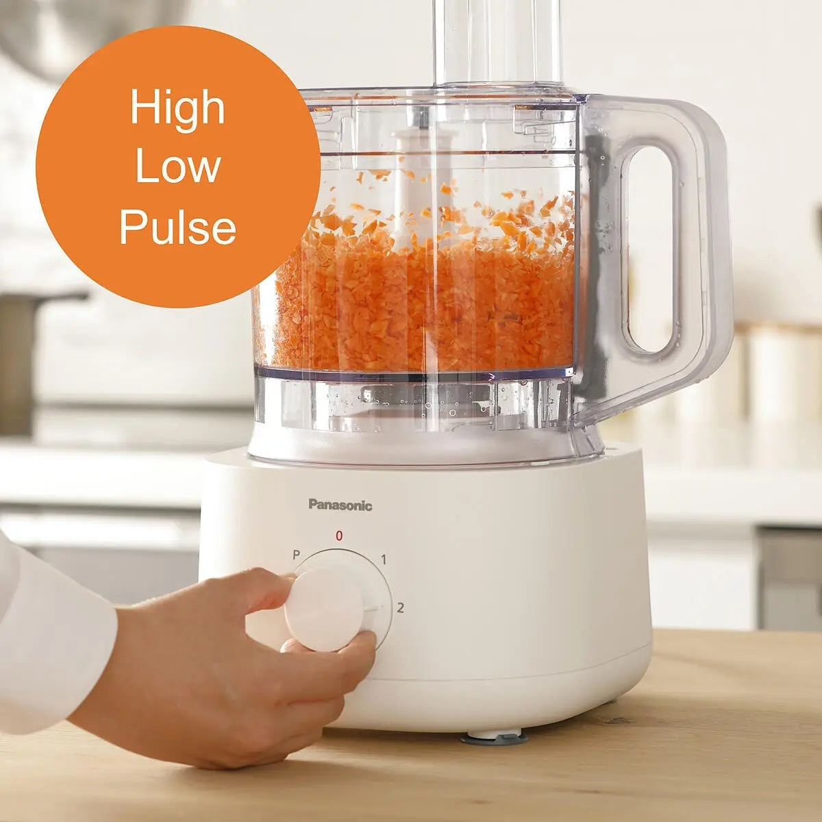 Panasonic Food Processor 800 Watts 2.4 Liters, White - MK-F310WTZ