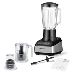 Panasonic Blender 800W Glass Jug – Silver / Black