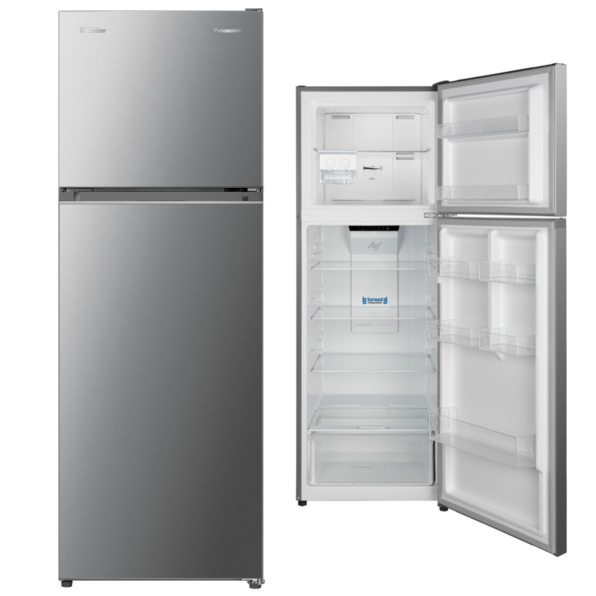 Panasonic Top Mount Freezer Refrigerator 201 Liters, Silver - NR-BC24VSSKW