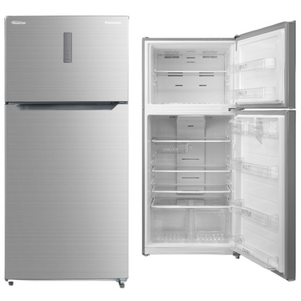 Panasonic Top Mount Freezer Refrigerator 833 Liters, Silver - NR-BC833MSAS
