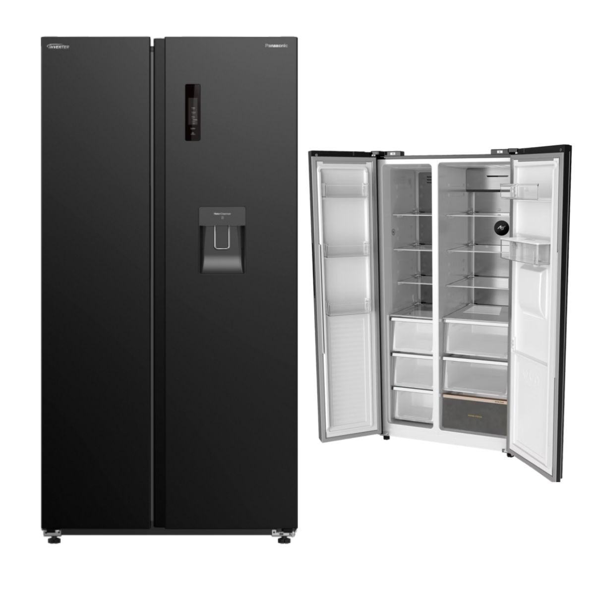 Panasonic Side By Side Refrigerator 610 Liters - Black