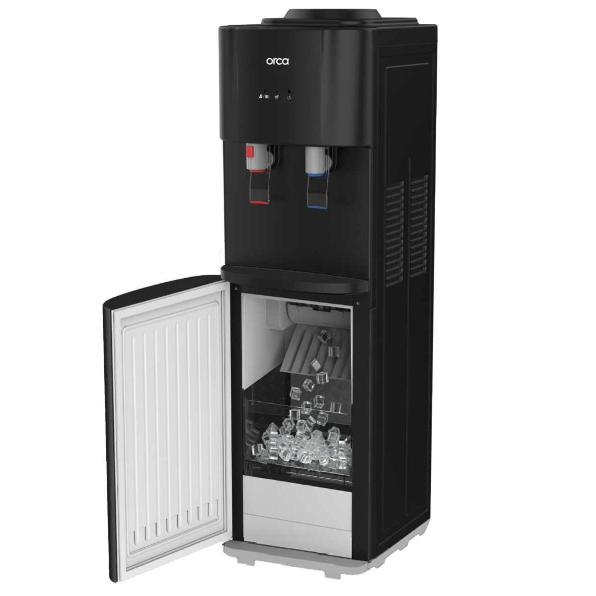 Orca Freestanding Water Dispenser & Ice Maker 10kg/24h Capacity, Black - ORQRT-22-01I