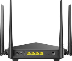 Tenda V12 AC1200 Dual Band Wi-Fi Gigabit VDSL/ADSL Modem Router, 4x5dBi Fixed External Antennas, Profile 35b, 300Mbps at 2.4GHz, 867Mbps at 5GHz, 20M/40M/80M Bandwidth | V12