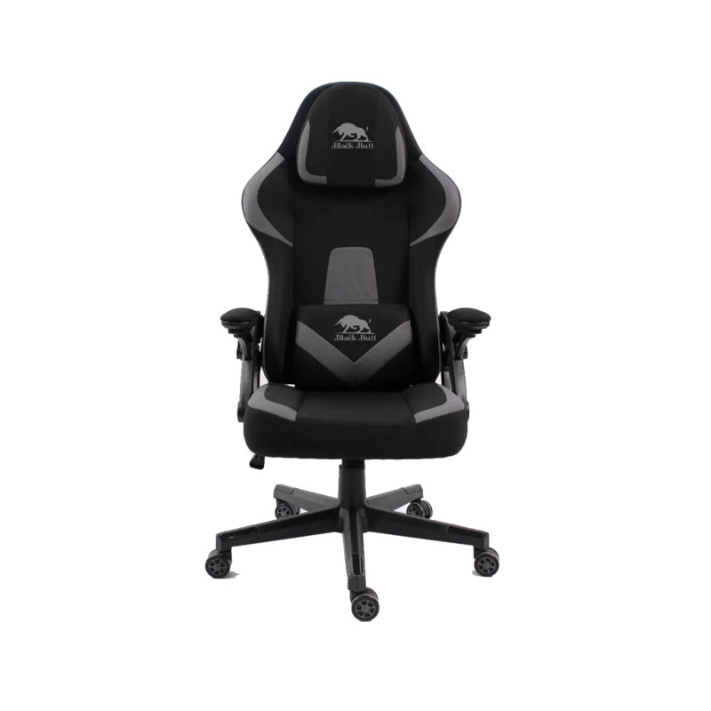 BLACK BULL Gaming Chair With Headrest Up & Down Slide Adjustable and Moveable Armrest, Woven Fabric