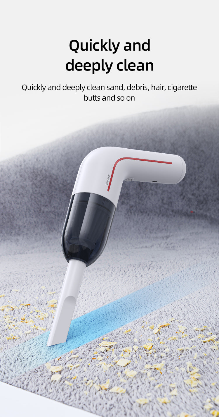 USAMS Portable Mini Cordless Handheld Vacuum Cleaner for Car and Home - 65W