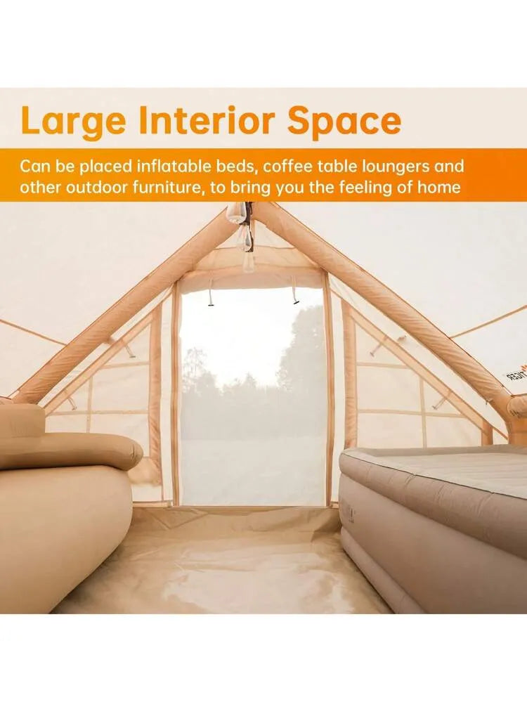 Inflatable Waterproof Outdoor Portable Camping Tent - 2 x 3 Meter & 4 Person Capacity