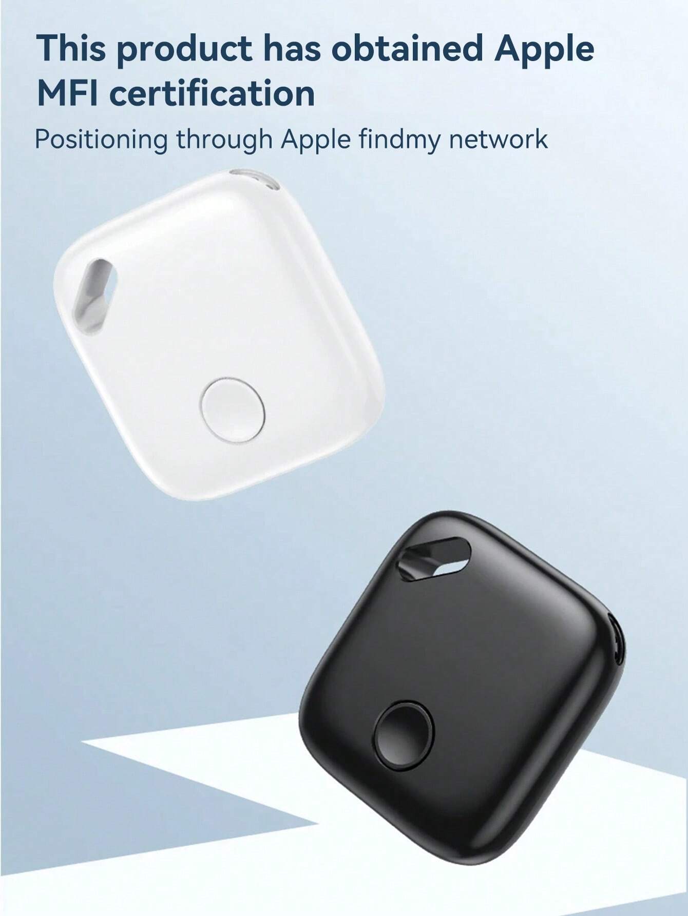جهاز تعقب ذكي لاسلكي بتقنية البلوتوث مع خاصية البحث عن الدعم من Apple - جهاز تحديد موقع المفاتيح ضد الضياع، ومحدد موقع الحيوانات الأليفة وكبار السن مع خاصية اكتشاف السقوط، وتحديد المواقع الجغرافية، ونطاق 50 مترًا