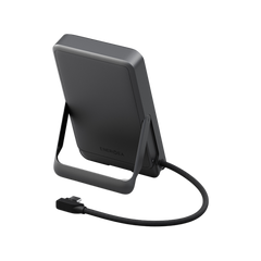 Energea Integra 20s With MagSafe Compatible Semi Solid State Power Bank With Built-in Cable and Stand 10000mAh - Gunmetal
