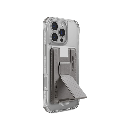 SkinArma Bundle Saido Kado Mag-Charge card Holder + Saido Magsafe case for iPhone 16 Pro - Titanium