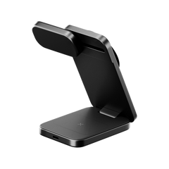Energea MagTrio2 3 in 1 Foldable Magnetic Fast Wireless Charger - Gunmetal