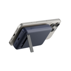 Energea MagPac Pro Plus MagSafe 10000mAh Power Bank Built-In USB-C Cable With Built In Stand - Blue