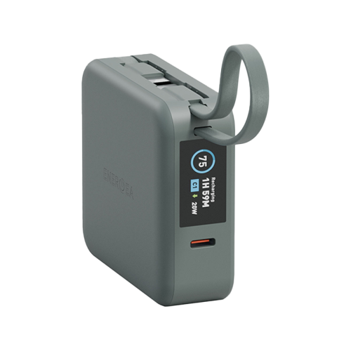 Energea Magpac Mini Plus Wireless Power Bank 10000mAh With Build in USB-C Cable and Display - Sage