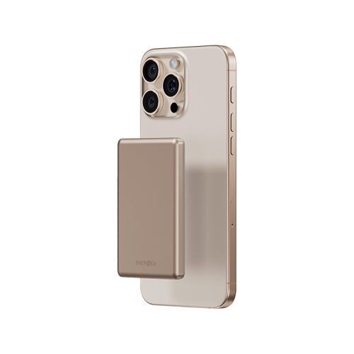 Energea AluPac Mini Aluminum MagSafe 5000mAh Power Bank - Gold