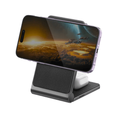 Energea MagTrio 3 IN 1 Foldable Magnetic Fast Wireless Charger - Gunmetal