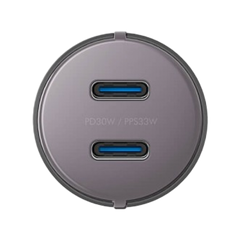 Energea AluDrive D60 USB-C PD30 Duo Port Aluminium 60W Car Charger - Gunmetal