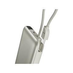 Bazic GoPower Fusion Mag 10K MagSafe Compatible Power Bank 10000mAh With Build in USB-C Cable - Pebble