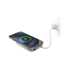Bazic GoPower Fusion Mag 10K MagSafe Compatible Power Bank 10000mAh With Build in USB-C Cable - Pebble