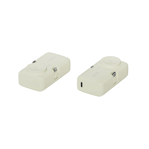 Bazic GoPower Koda 2 in 1 Power Bank With Foldable USB-C /Lightning Pin And Apple Watch Charger 5000mAh - Pistachio