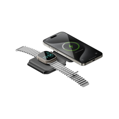 Bazic GoMag Trio Plus 3 in 1 15W Elevated Foldable Charger - Grey