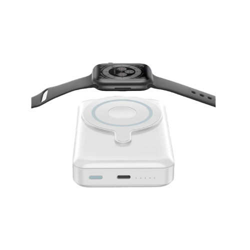 Bazic GoPower MagSafe Compatible Power Bank With Built In Apple Watch Charger 10000mAh - White