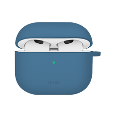 Uniq Nexo Active Hybrid Silicone Airpods 4th Gen Case With Sports Ear Hooks - Pacific Blue
