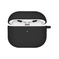 Uniq Nexo Active Hybrid Silicone Airpods 4th Gen Case With Sports Ear Hooks - Black