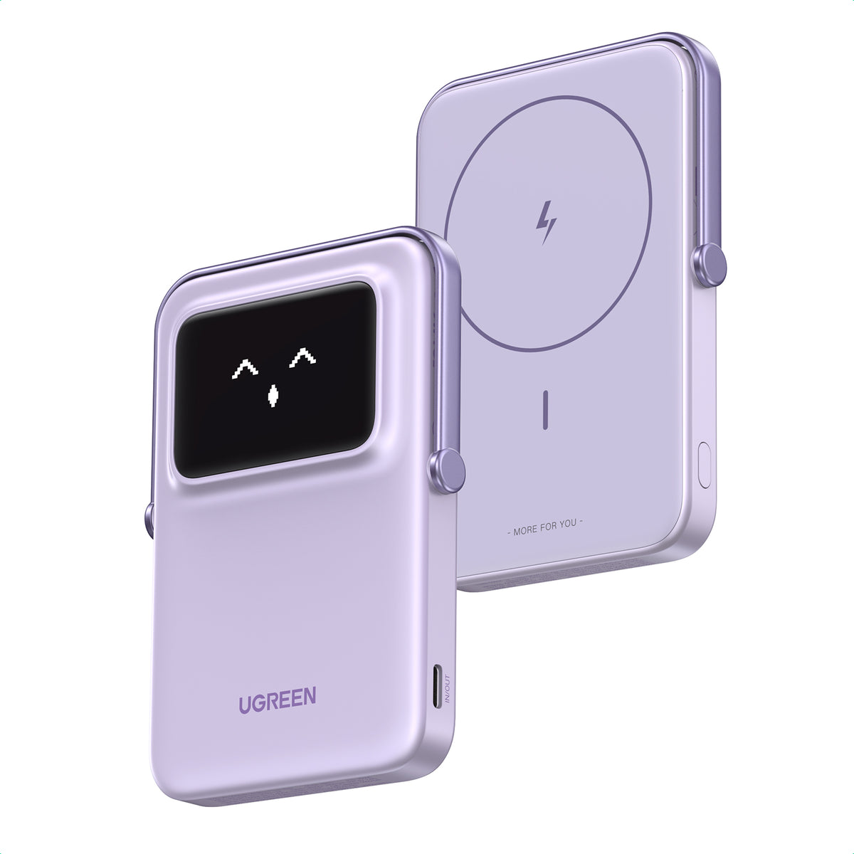 باور بانك لاسلكي مغناطيسي UGREEN Uno 5000mAh 20W - وردي