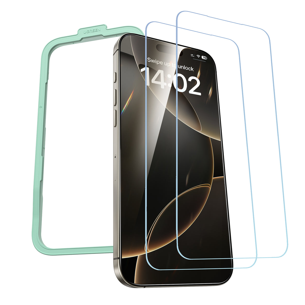 UGREEN HD Screen Protector with Installation Frame for iPhone 16 Pro (2-Pack)