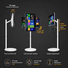 32 Inch Android 13 Smart Touch Display Screen TV with SIM Support, Camera, 4GB RAM, 128GB Storage, Full HD IPS, Wireless Projection & Rotating Stand