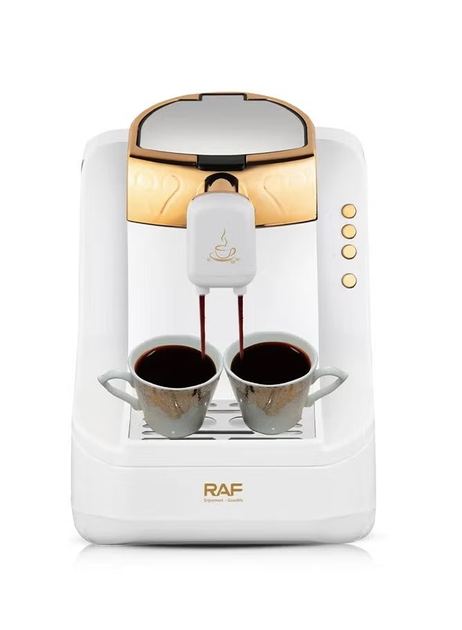 RAF R.111 Turkish Coffee Maker with 700W Twin Brewing System, Overflow Protection, Sound Alarm & 0.8L Detachable Tank