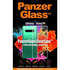 PanzerGlass ClearCase Transparent Protective Cover for Samsung Galaxy S10 with 0.7mm Tempered Glass Back, Anti-Yellowing TPU Frame and Oleophobic Coating