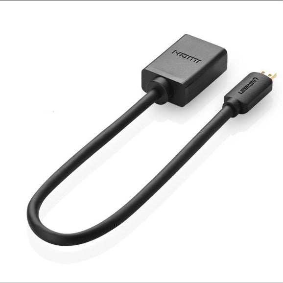 UGREEN Micro HDMI Male to HDMI Female Adapter Cable 22cm (Black)
