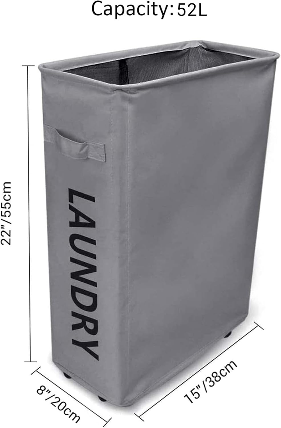 Laundry Basket One-Grid-Grey