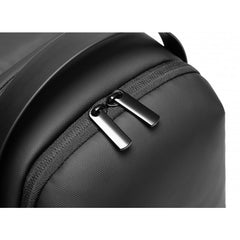 Travel Backpacks Lifestyle WaterProof PU Backpack with USB-A Port up Black