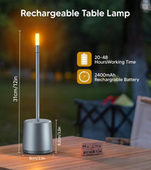 Touch Sensor Bar Table Lamp Rechargeable:Light Grey