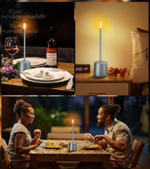 Touch Sensor Bar Table Lamp Rechargeable:Light Grey