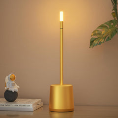 Touch Sensor Bar Table Lamp Rechargeable:Light-Gold