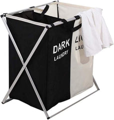 Laundry Basket Two-Grid Dark -Light