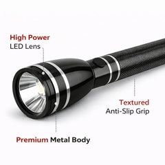 GHS DC-190PRO Premium Rechargeable LED Flashlight, 5W CREE LED Torch, 2000mAh Battery, Ultra Long Range Beam, Waterproof Emergency Light with Charger