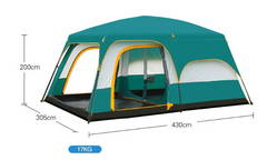 Portable Foldable 8-10 Persons Family Camping Tent with Carry Bag - Durable & Weather Resistant