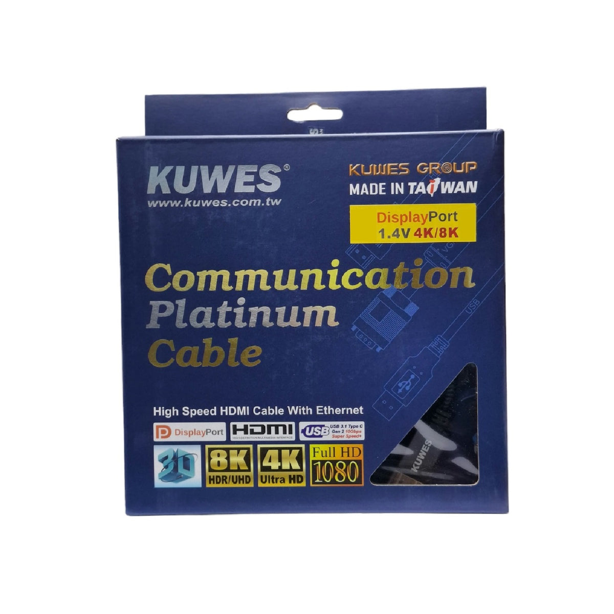 KUWES Display Port Male to Male V1.4 8K – 1.5Meter