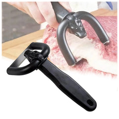 Professional Stainless Steel Meat Fat Trimmer & Silver Skin Remover Tool with Ergonomic Handle for Beef, Lamb, Pork, Ham, BBQ & Butcher Meat Preparation