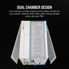 2500D AIRFLOW Mid-Tower Dual Chamber PC Case - White
