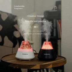 200ML Volcano Aromatherapy Humidifier & Essential Oil Diffuser with Silent Ultrasonic Cool Mist, Volcano LED Light Effect, USB Power & Auto Power-Off Protection