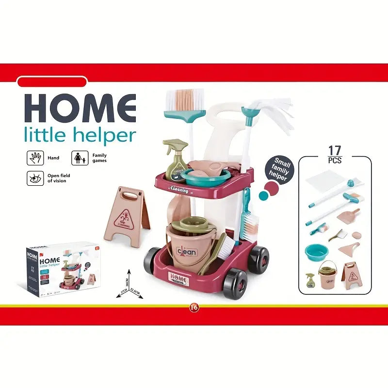 Little Helper Cleaning Trolley Educational Toy with Accessories