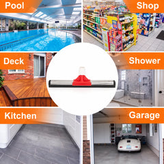 55CM Floor Squeegee Dual EVA Foam Water Sweeper with Aluminum Handle Heavy Duty Bathroom Kitchen Floor Cleaning Tool