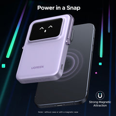 UGREEN Uno 5000mAh 20W Magnetic Wireless Power Bank - Black