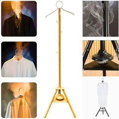Incense Burner Clothes Stand with Garment Hangers and Built-In Mabkhar Base