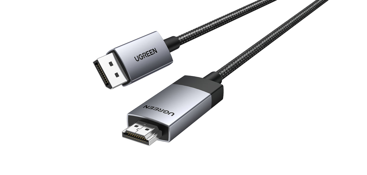 كابل يوجرين من منفذ ديسبلاي بورت إلى HDMI بدقة 4K بطول 2 متر - أسود