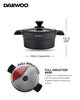 Daewoo Granite Casserole with Lid - 32 cm - Black